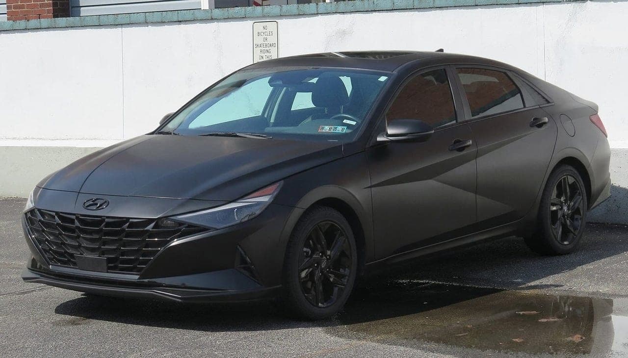 The same car in the Murdered Out style